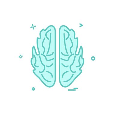 Beyin simge tasarlamak vektör