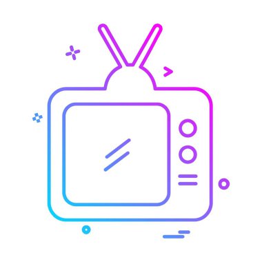 TV simgesi tasarım vektörü