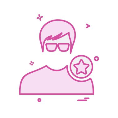 Avatar erkek simge tasarım vektörü