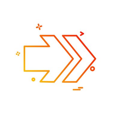 Sağ ok simge tasarlamak vektör