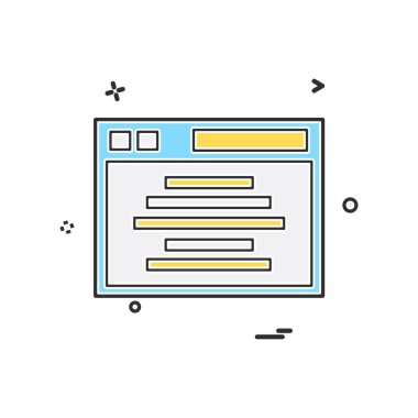 Web yerleşim simgesi tasarım vektörü