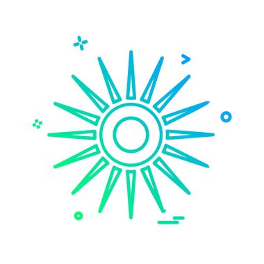 Güneş simgesi tasarım vektörü