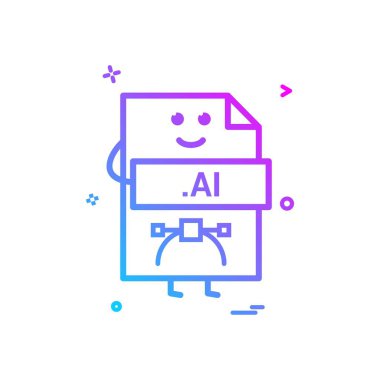 Bilgisayar ai dosya biçimi tür vektör tasarımı