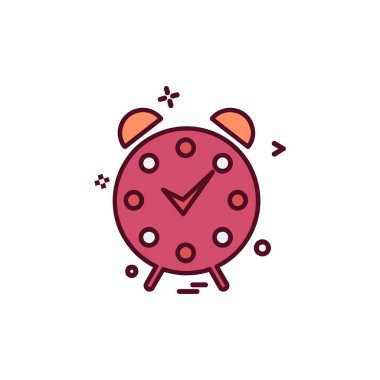 Alarm saat simgesi tasarım vektörü