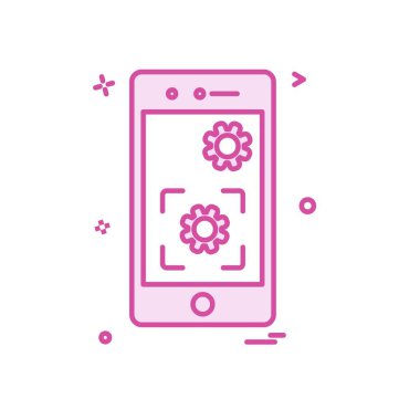 Akıllı Telefon Simgesi Tasarım Vektörü