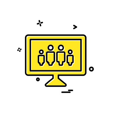 TV simgesi tasarım vektörü