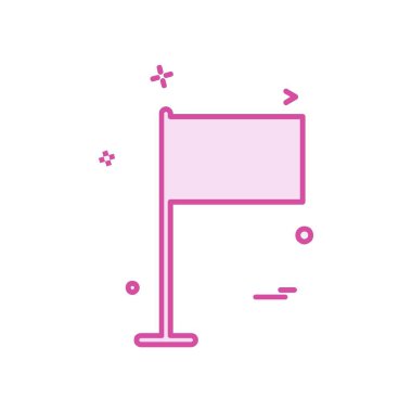 Bayrak simgesi tasarım vektörü