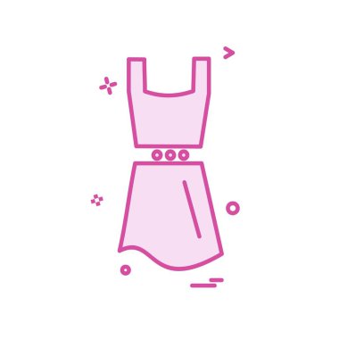 düz simge vektör çizim elbise 