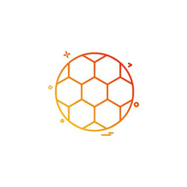 Futbol ikonu tasarım vektörü 