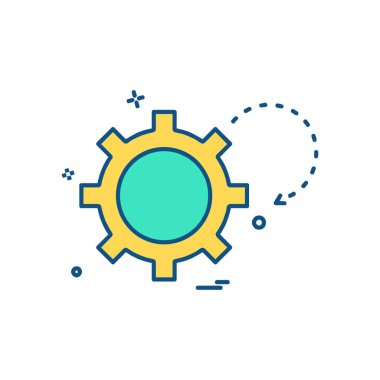 Dişli simge tasarlamak vektör