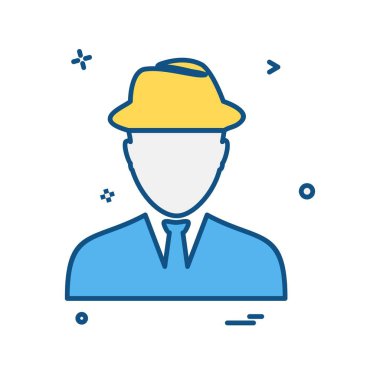 Avatar erkek simge tasarım vektörü