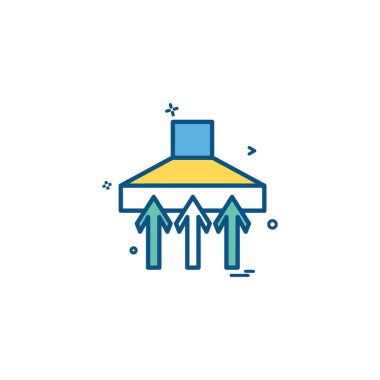 Yukarı ok simgesi tasarım vektörü