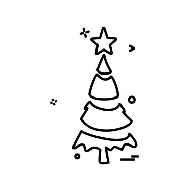 Noel ağacı simge tasarlamak vektör