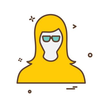 Kadın simge tasarlamak vektör 