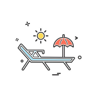 Yüzme simgesi tasarım vektörü