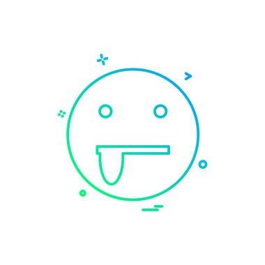 Emoji simgesi tasarım, vektör çizim
