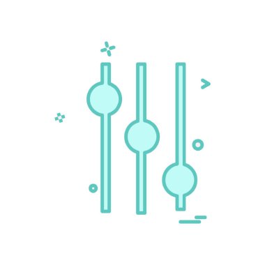 Eşitleştirici simge tasarım vektörü