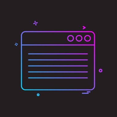 Web yerleşim simgesi tasarım vektörü