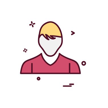 Avatar simge tasarım vektörü