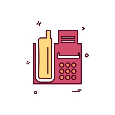 Telefon simgesi tasarım vektörü