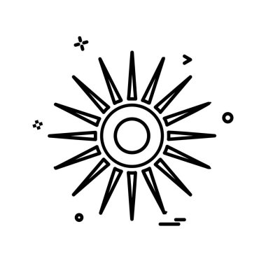 Güneş simgesi tasarım vektörü