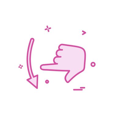 El simgesi tasarım, renkli vektör çizim