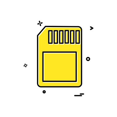 Sim simge tasarım vektörü