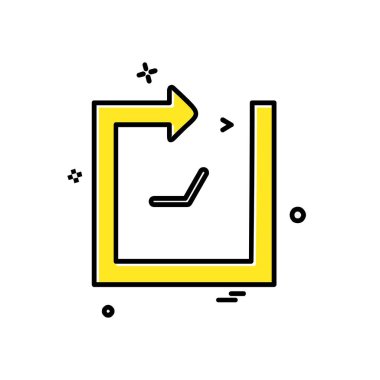 Saat simgesi tasarım vektörü