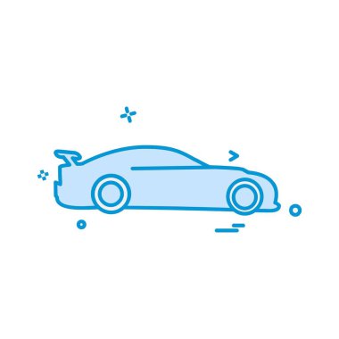 Araç simgesi tasarım, renkli vektör çizim