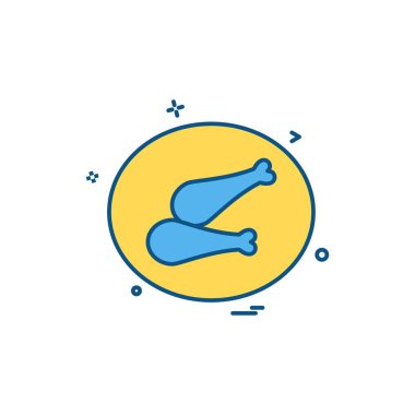 Gıda simgesi tasarım vektörü