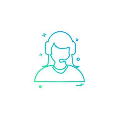 Avatar simge tasarım vektörü