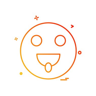 Emoji simge tasarım vektörü