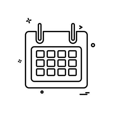 Takvim simgesi tasarım vektörü