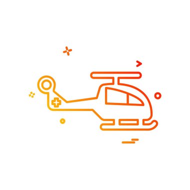 Helikopter simge tasarlamak vektör