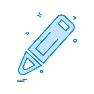 Kalem simgesi tasarım vektörü 