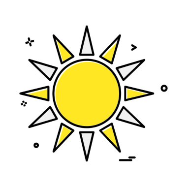 Güneş simgesi tasarım vektörü