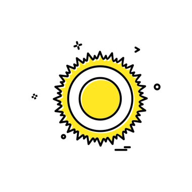 Güneş simgesi tasarım vektörü