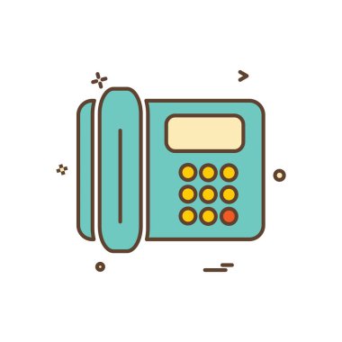 Telefon simgesi tasarım vektörü