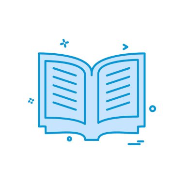 Kitap simgesi tasarım vektörü