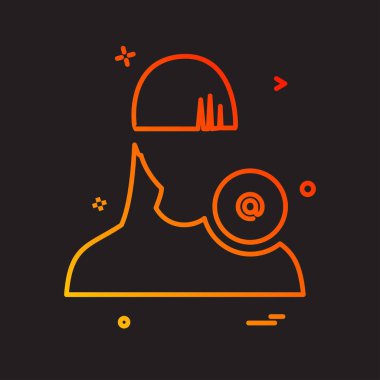 Avatar kadın simge tasarım vektörü