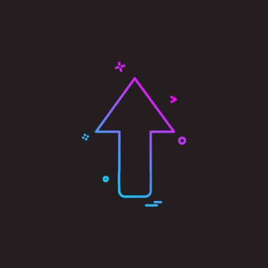 Yukarı ok simgesi tasarım vektörü