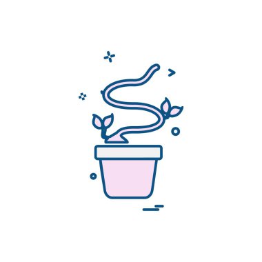 Bitki simgesi tasarım vektörü 