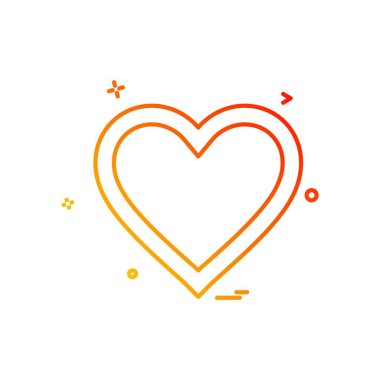 Kalp simgesi tasarım, Sevgililer günü için vektör çizim