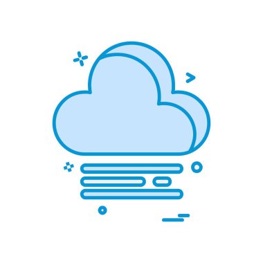 Bulutlu hava simgesi tasarım vektörü