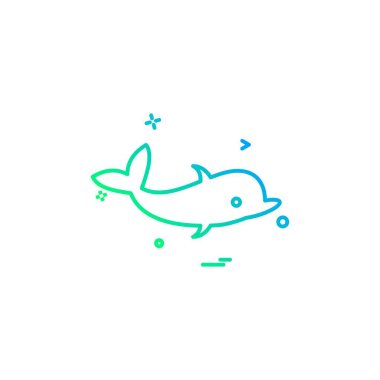 Balık simgesi tasarım vektörü 