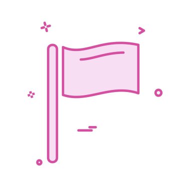 Bayrak simgesi tasarım vektörü