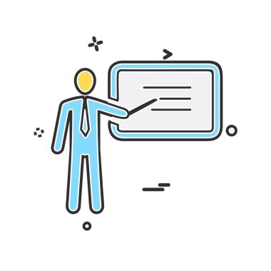 Sunu simgesi tasarım, renkli vektör çizim