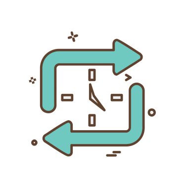 Saat simgesi tasarımı, vektör çizim