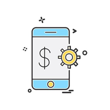 Mobil simge tasarım vektörü