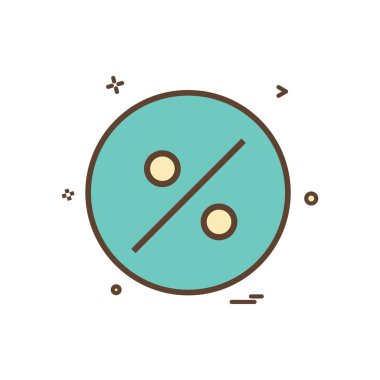 yüzde simge vektör tasarımı